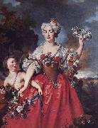 Nicolas de Largilliere Portrat der Marquise de Gueydan als Flora France oil painting artist